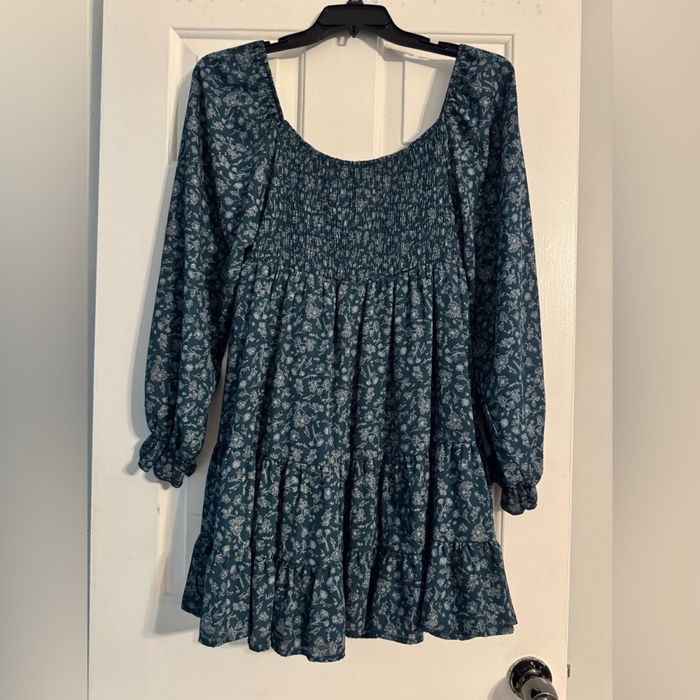Altar'd State Blue Floral Mini Dress